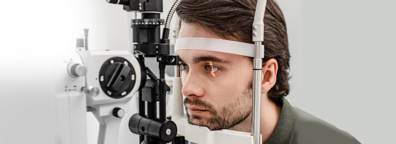 young man during eye exam in White Bear Lake